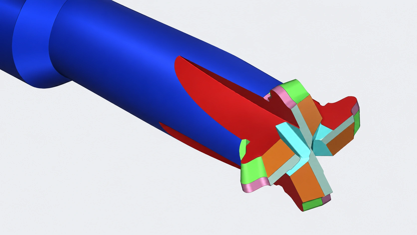 Colour-coded cutting tool geometry visualisation